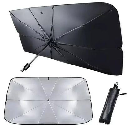 Premium Car Windshield Sun Shade Umbrella – Foldable UV Reflector & Heat Insulation Cover