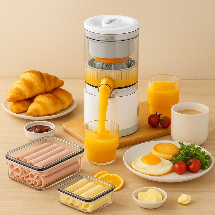 Manual Citrus Juicer & Squeezer – Portable Hand-Press Fruit Juicer With Built